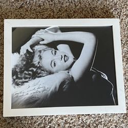 Marilyn Monroe “To Bill” Pin Up Girl Framed Photo 