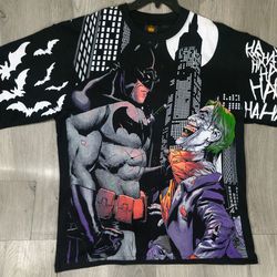 Batman vs Joker All-Over Print Graphic T-Shirt | DC Comics Full Print Front & Back