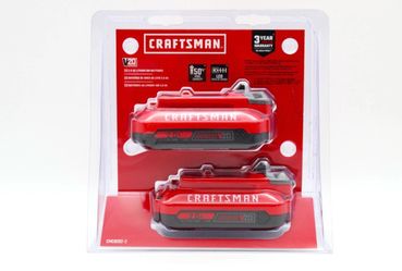 Craftsman V20 20V MAX 2.0Ah Lithium Ion Battery 2-Pack CMCB202-2 New Sealed