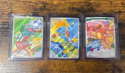 Pokemon TCG First Partner Illustration Collection Series 1 GEN 1 Starters Set