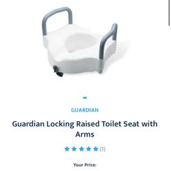Guardian Locking Raised Toilet Seat with Arms