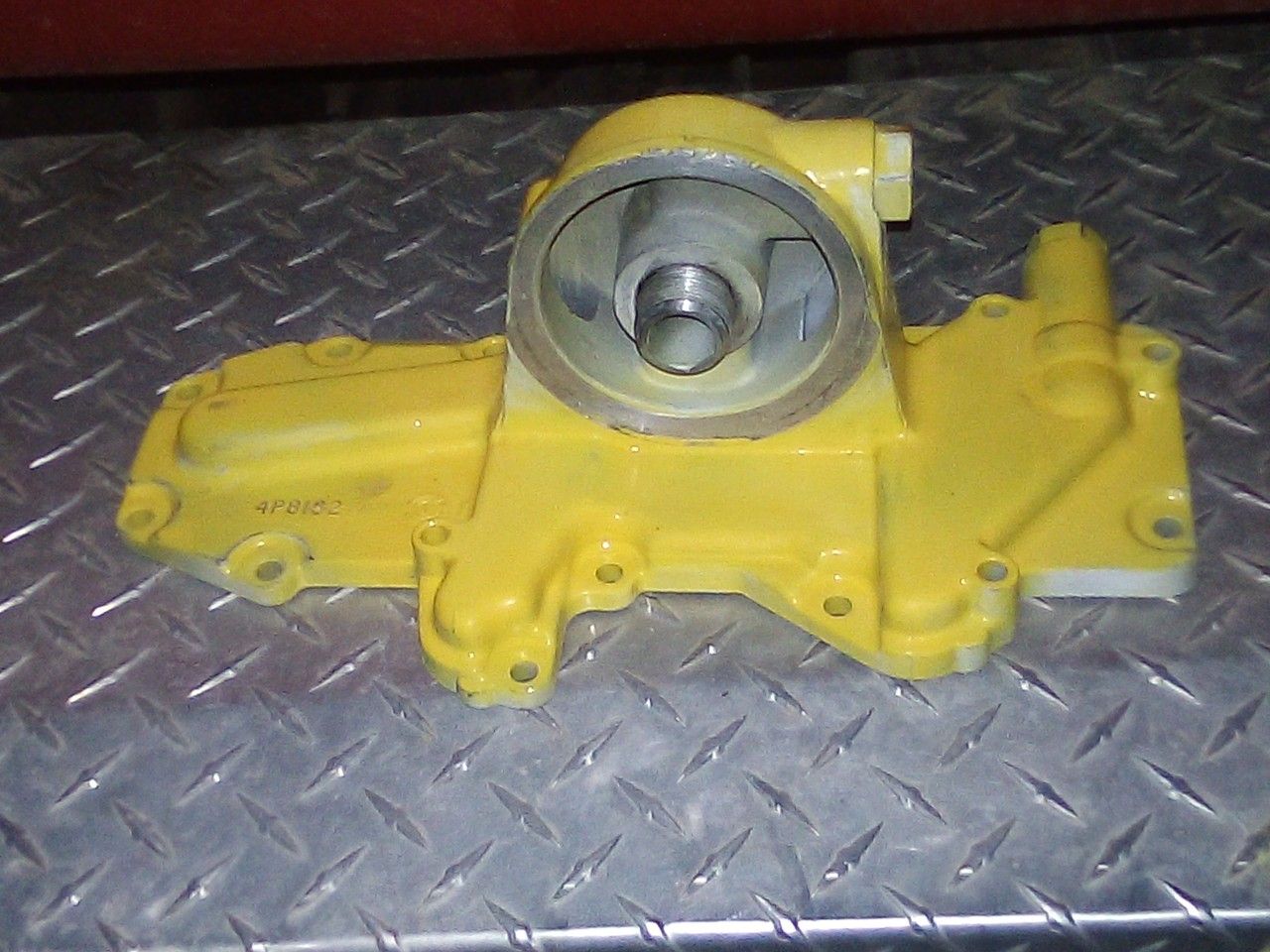 Used Caterpillar 3116 3126 Oil Filter Base Housing Cat part #4P8182