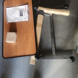 Careboda Mesa neumática de altura ajustable con ruedas, mesa auxiliar de cama .