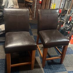 2 Leather Chairs 