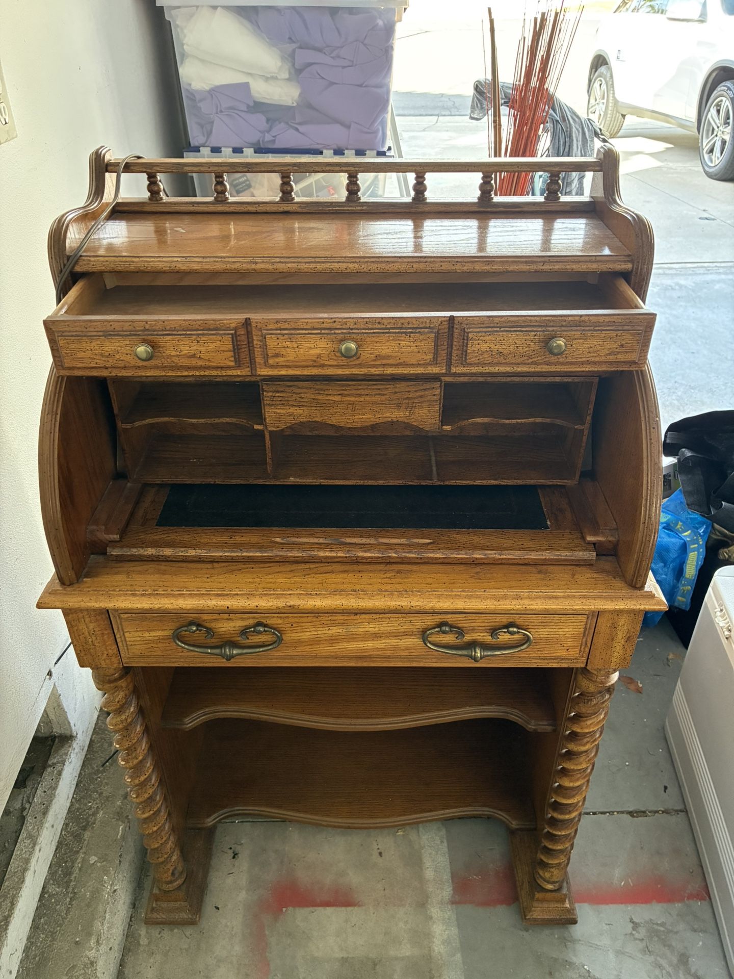 Vantage Secretary Roll Up Desk