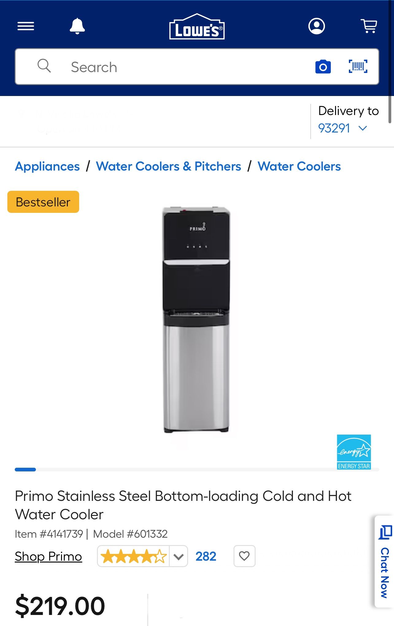 Primo Stainless Steel Water Dispenser 