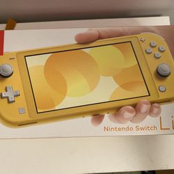 Yellow Nintendo Switch Lite WITH CHARGER