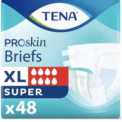 TENA ProSkin Unisex Adult Diapers with Tabs, Maximum Absorbency, X-Large, 48 ct