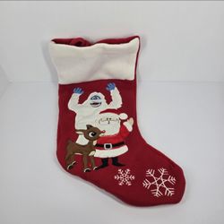 Dan Dee Rudolph The Red Nosed Reindeer Christmas Stocking Holiday 18" Snowman