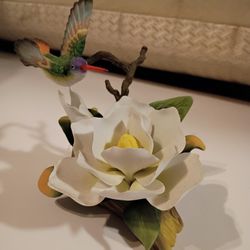 Porcelain Flower And Hummingbird 