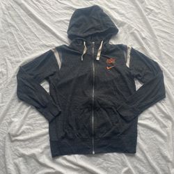 Nike Women's OSU NCAA Full Zip Heat Hoodie Gray Size Large