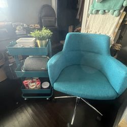 Accent Chair And Rolling cart 