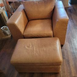 Brown Leather Armchair