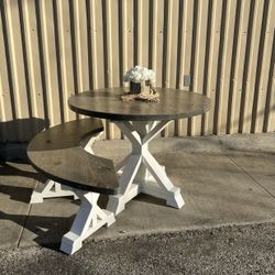 Custom Built Dining Table Solid wood Farmhouse Set Modern Rustic Bench Country Oval Round Counter Breakfast Height  Farm House 