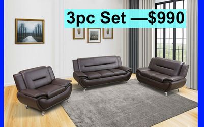 FREE DELIVERY💥Brand New 💥3PC Sofa, Loveseat, Chair Set 