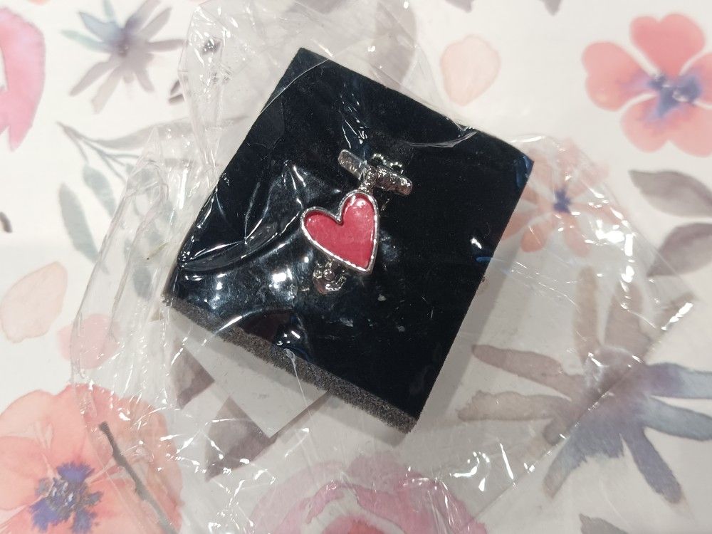 NEW paparazzi Contemporary Charm 80s pink heart adjustable ring