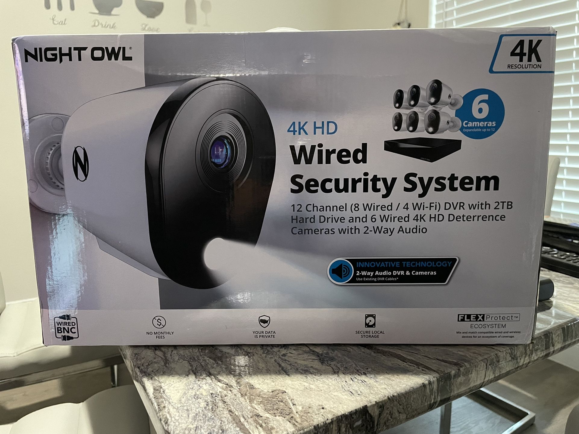 Night owl Wired security System. Al technology 4k HD