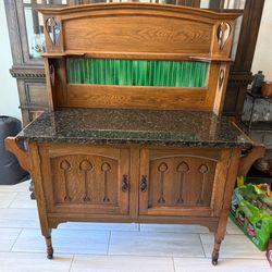 Antique Bar Cart/Sideboard