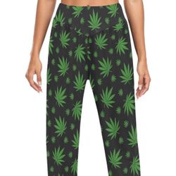 MJ LEAF SILKY BAGGY Comfortable Joggers 