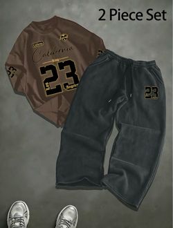 Men’s Casual set T-shirt &LongPants number 23