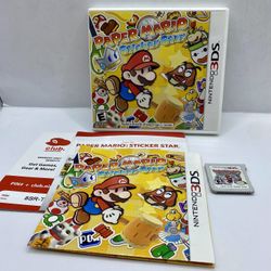 Paper Mario Sticker Star - Nintendo 3DS - CIB Complete Tested & Working Retro
