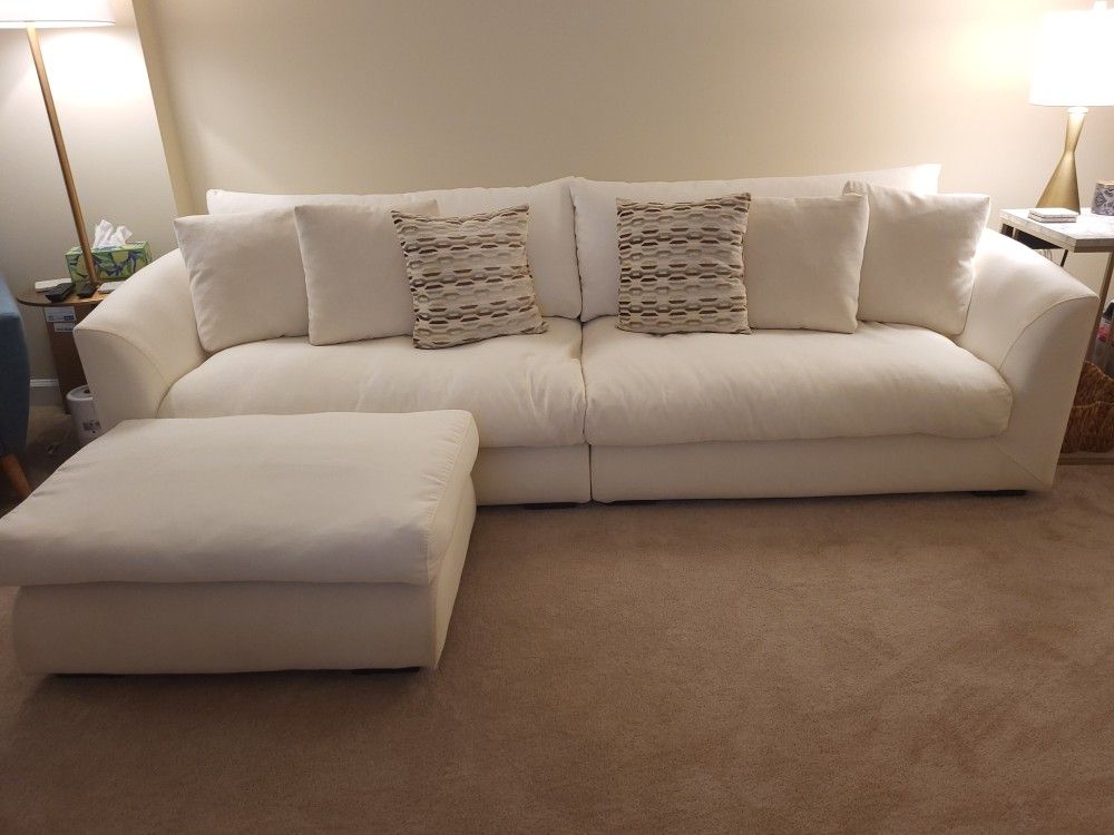 Modular Couch And Ottoman For Sale