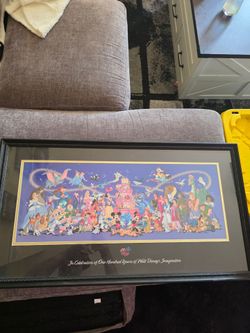 Huge disney 100 year picture in frame