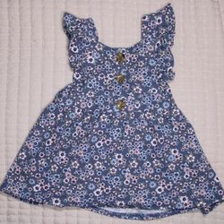Blue Floral Overalls 