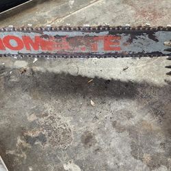 Old homelite chainsaw