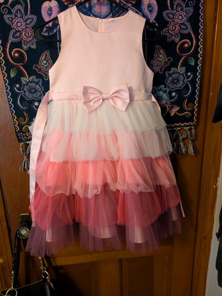 Splash Of Pink Girls Dress