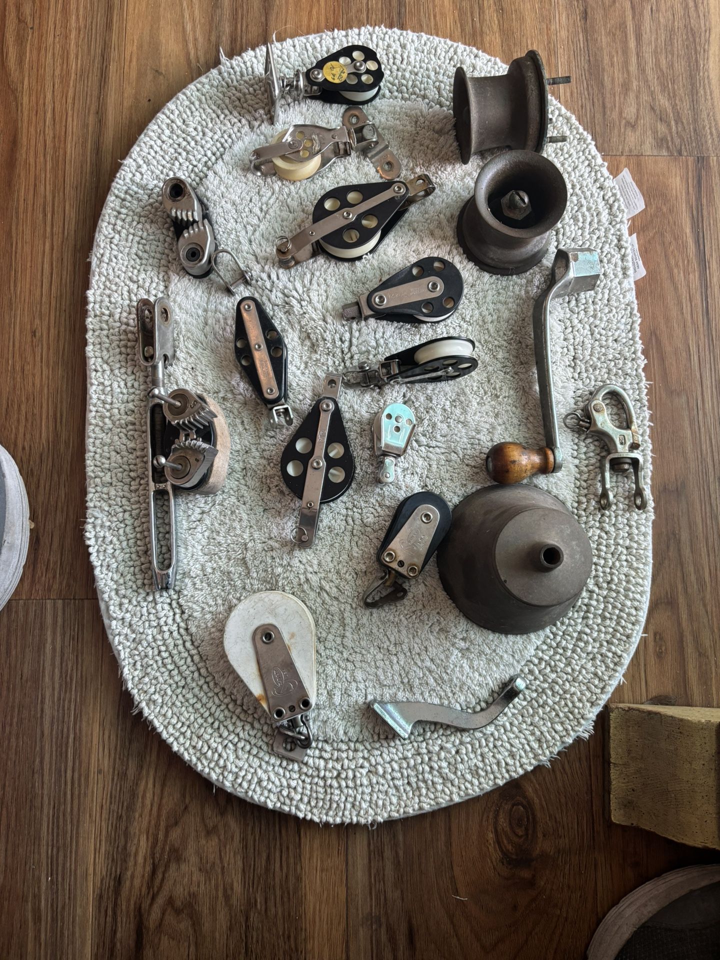 Sailboat Gear.  Collectable Bronze Mini-wenches.  Bell Body,  Blocks Of