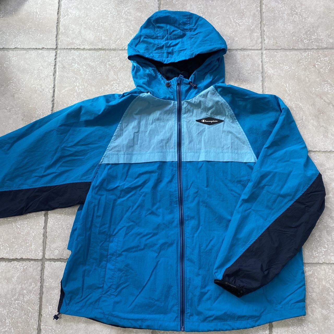 NEW men’s champion windbreaker blue Black XXL