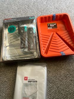 New Painting Supplies brush tray drop cloth