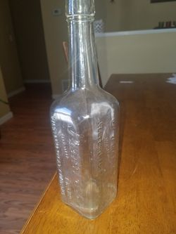 Antique glass bottles