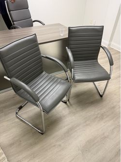 Office chairs grey - 2 count