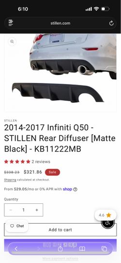 STILLEN Rear Diffuser for 2014-2017 Infiniti Q50