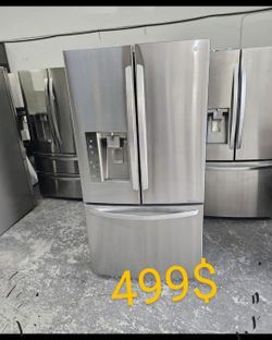 LG 36" COUNTER DEPTH 3 FRENCH DOORS STAINLESS STEEL I. MAKER WORKING PERFECT WATER DISPENSER