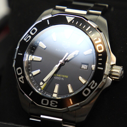 TAG Heuer Aquaracer 300m Automatic Silver with Black Bezel