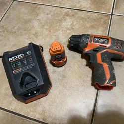 RIGID Drill With Battery & Charger