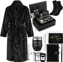 Black Luxury Gift Set with Robe and Accessories