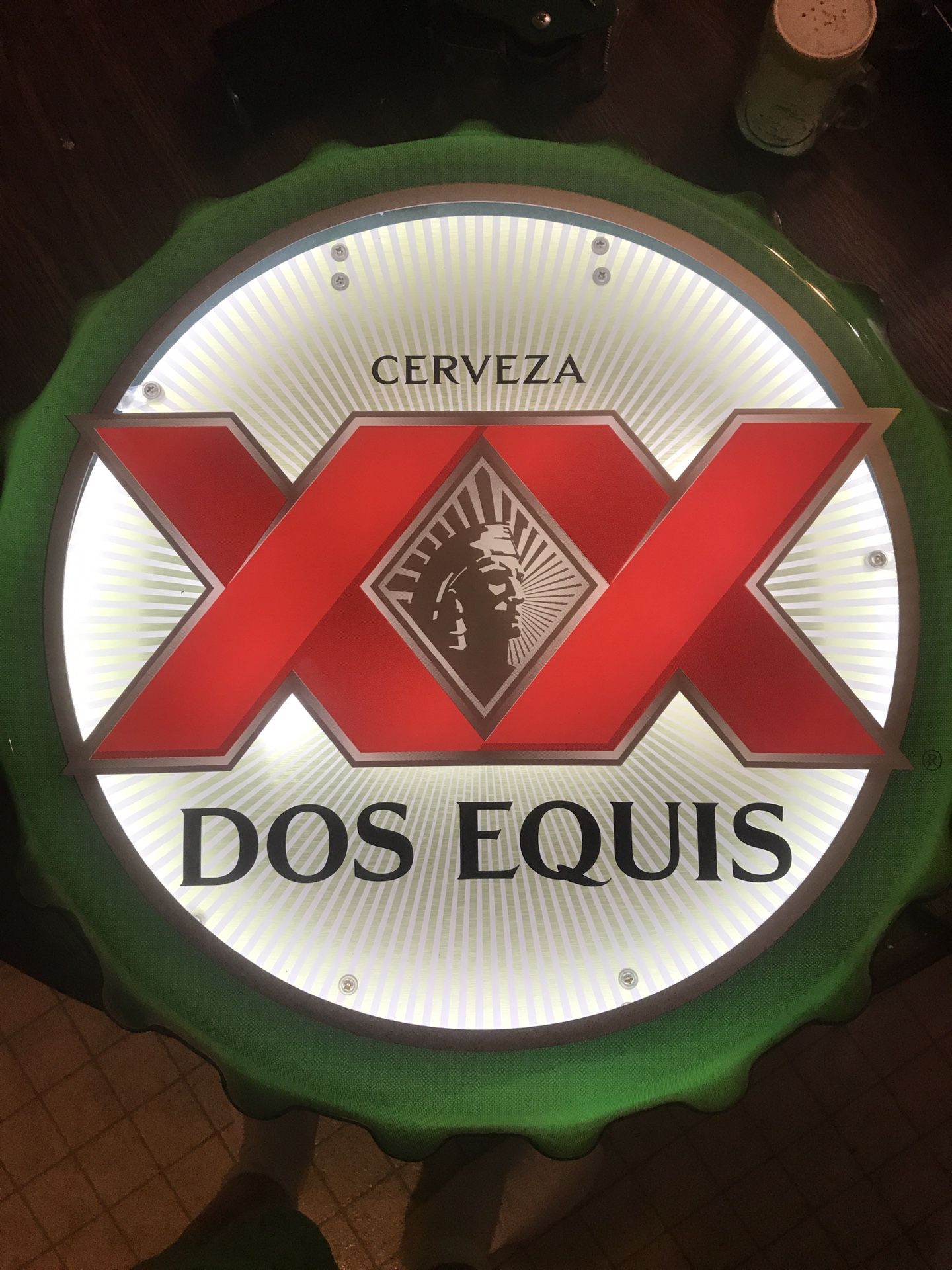Neon Dos Equis beer bar light