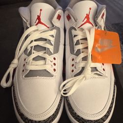 New Nike Air Jordan 3 Men's Sneakers Fire Red, Retro, Size 10.5, DN3707-160