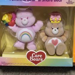 Care Bears Cheer & Tenderheart Bear FLOCKED 2 Figure Box Set 