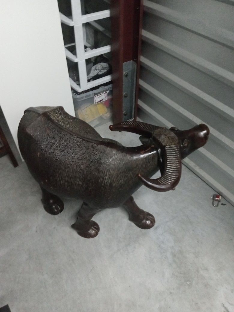 Hand Carved Bull 1958