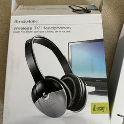 Two Sets Of Brookstone Tv Headset