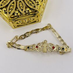 Pulsera San Benito Orò Laminado Brasileño 14k/Sain Benedict Bracelet Gold Plated