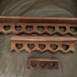 Mini Heart Shelves - wooden 