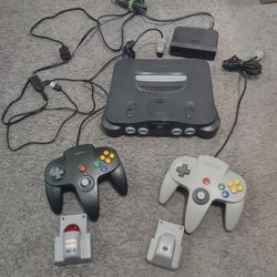 N64 Console, With Games Rumble Packs