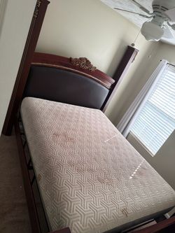 Queen bed no mattress just box spring