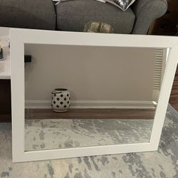 Mirror with White Frame